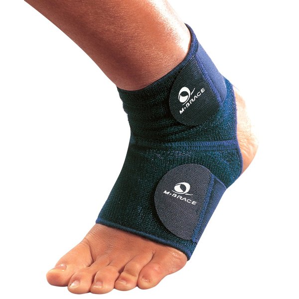 M-Brace AIR Extra Ankle Lock Brace, Ankle Support During Sports and Rehab, Support of Tendonitis and sprains, Ligament damages, "high-Tension" Elastic Support Straps for Great Ankle Support, Blue, XL