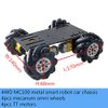 SZDoit Premium 4WD Mecanum Wheel Car Chassis MC100 with Metal Frame, 4pcs TT DC Motor, 60mm Mecanum Wheels, AI ROS Robotic Model for Arduino/Raspberry Pie, Teens Science STEAM Education Platform Kit
