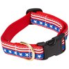 Up Country Stars and Stripes Dog Collar, Medium (12 to 18 inches) 1 inch Wide Width