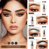 Eyebrow Pencil,Dark Brown 4-Point Micro-Fork Tip Eyebrow Pen,Smudge-Proof Portable Microblading Eyebrow Pencil,Eye Makeup Long-Lasting Waterproof To Create Exquisite Natural Eyebrow Hair for Women