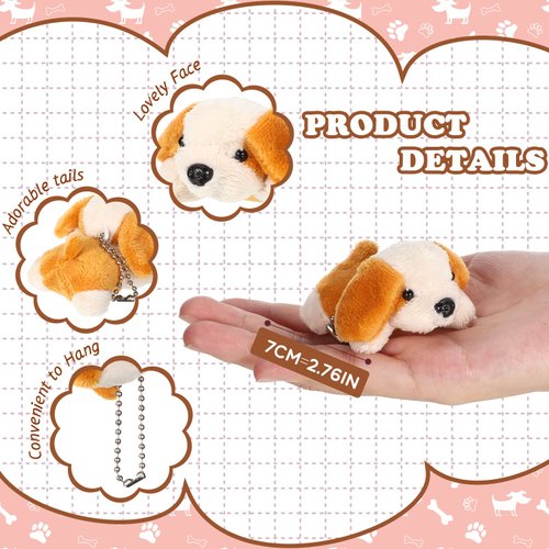 Sosation 20 Pcs Mini Plush Stuffed Puppy Bulk Dog Party Favor Gift Toy Soft Plush Dog for Goodie Bag Fillers Kids Baby Show Birthday Easter Gift Carnival Prize Party Supplies(Stylish Style)