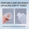 uadbau 6PCS Empty Lip Gloss Tubes - 8ml Clear Lip Balm Tubes with 5ml Syringes - Refillable Squeeze Tubes for Lip Gloss - Mini Cosmetic Soft Tubes for DIY Lip Gloss and Travel Toiletries