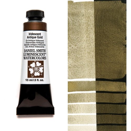 Daniel Smith Extra Fine Watercolor Paint, 15ml Tube, Iridescent Antique Gold, 284640010