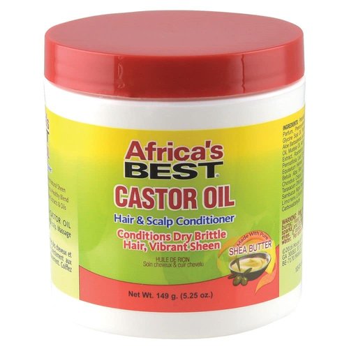 Africa's Best Castor Oil Hair & Scalp Conditioner, Lightweight Formula, Conditions and Moisturizes Scalp, Fortifies your Hair, For All Hair Types & Styles, 5.25oz