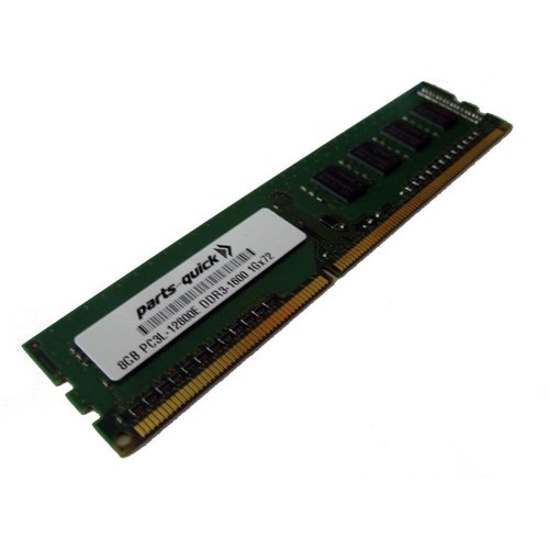 parts-quick 8GB Memory for HP ProLiant ML350p Gen8 (G8) 1x8GB Dual Rank x8 PC3L-12800E DDR3-1600 Unbuffered CAS-11 Low Voltage DIMM RAM