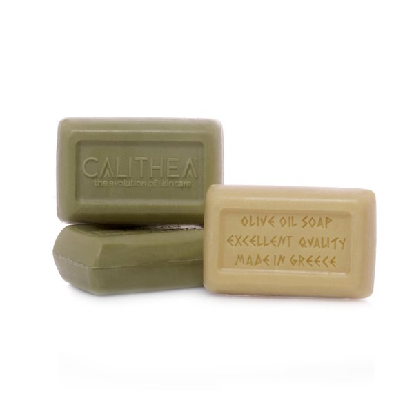 CALITHEA Natural Bath Soap Bars (Pack of 3) - Bath Soap Set - Olive Oil Soap with Lavender - Organic Shower Bars for Men & Women - Shower Soap Kit