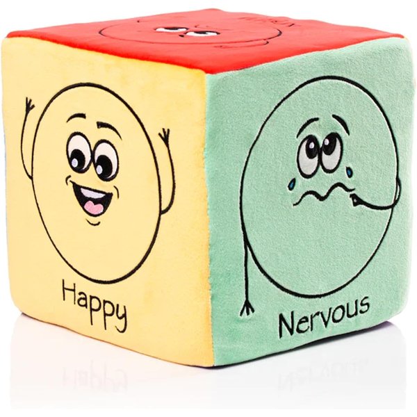 Dear Mommy Emotional Plush Cube, The 6 Sided, Extremely Soft Plush, Used as a Game for Hours, Designed by Dr Robin Baweja - Board Certified Pediatrician