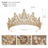 HEWEICSY Gold Tiaras and Crowns for Women,Crystal Wedding Tiara for Women Royal Queen Crown Headband Metal Princess Tiara for Bride Birthday Prom Pageant Halloween Costume Cosplay
