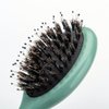 Boar Bristle Hair Brush - Sinide Mini Natural Beech Wood Handle Cushion Massage Detangling Hair Brush for Women Men Long Thick Fine Curly Wavy Dry or Wet Hair, Brush for Pocket/Travel