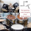 Cheerock 4Pcs Drum Key Set, 3-Pack Drum Tuning Key with Continuous Standard Motion Speed Key, Metal Drum Keys Tuner, Drum Set Hardware Key Tool