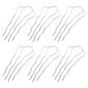 LALAFINA 6Pcs Hair Side Combs Metal Hair Comb Clips U-Shape Hair Combs for Vintage Hairstyle French Twist Comb for Women, Silver