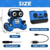 Hasviey Robot Toys for Boys, Rechargeable Remote-Controlled Robot for Kids 6-8, RC Robots with Auto-Demo, Record, Repeat, Dance Moves, Music, Flexible Head & Arms, Gift Ideas for Birthday Xmas - Blue