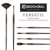 Escoda Versatil 1549 Series Artist Watercolor and Acrylic Paint Brush, Short Handle, Rigger, Size 4