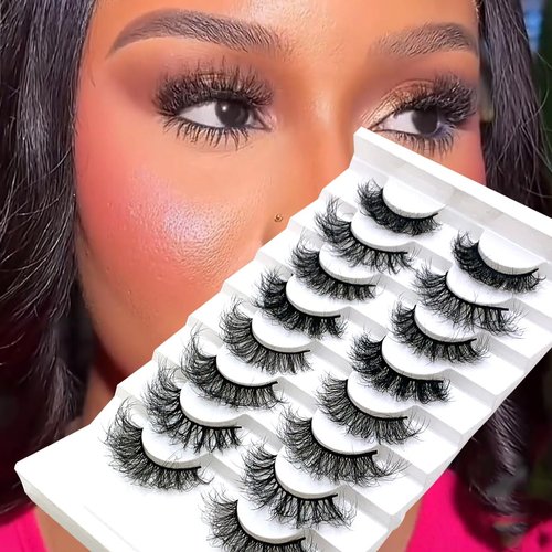 Lifernilash False Eyelashes Wispies Natural Look 3D Faux Mink Lashes Pack 8 Pairs Styles Mixed Soft Reusable Fake Eyelashes (MIXED1)