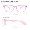 KDDOU 2 Pack Kids Blue Light Blocking Glasses for Girls & Boys Age 3-12, Ease Digital Eye Strain, Headache & Blurry Vision (Pink+ Purple)