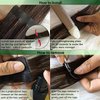 GEELOOK Tape in Hair Extensions Human Hair 14 inch Skin Weft Tape in Straight Thick Natural Hair Extensions with 12 Pieces Replacement Tape 20pcs 50g Chocolate Brown #4