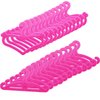 BJDBUS 62 Pcs Pink Plastic Hangers for 11.5 inch Doll Clothes Gown Dress Outfit Holders Accessories