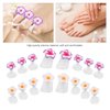 Beaupretty 2 Boxes Nail Polish Toe Separator Silicone Flower Shape Individual Toe Spacers Fingers Nail Stretchers Pedicure Tool for Home Salon(Mixed Color)