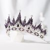 SWEETV Tiaras and Crowns for Women, Wedding Tiara for Bride, Rhinestone Queen Crown, Crystal Costume Hair Accessories for Birthday Prom Quinceanera Celebration,Purple