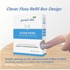 Automatic Floss Picks Holder, POP-UP Dental Floss Picks Storage Box, Touch One at a Time, More Hygienic, Container for Floss Sticks, for Dining Table, Bathroom and Office