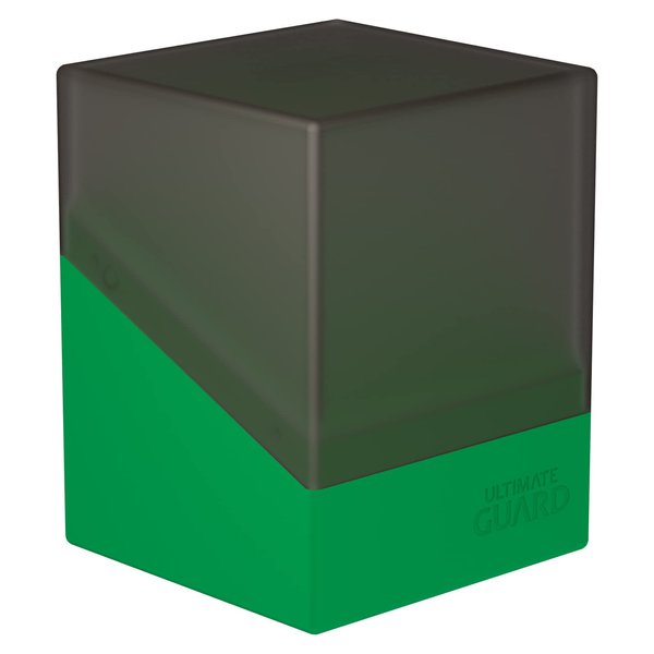 Ultimate Guard Boulder Synergy 100+, Deck Case for 100 Double-Sleeved TCG Cards, Black/Green, Secure & Durable Storage for Trading Card Games