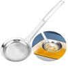 TBWHL Multi-functional Hot Pot Fat Skimmer Spoon - Stainless Steel Fine Mesh Food Strainer for Skimming Grease and Foam DIA 3.7"