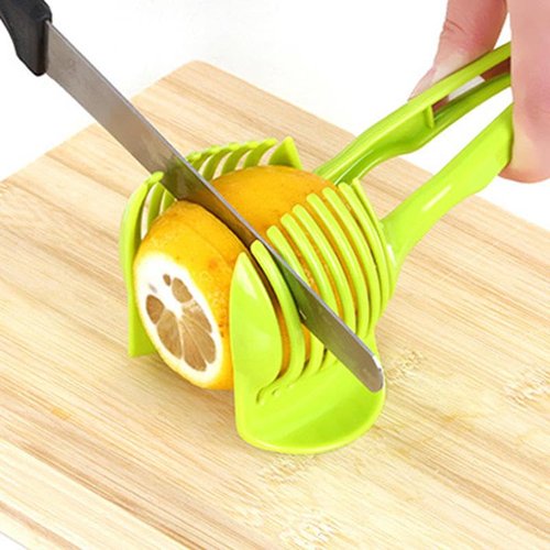 Premium Multifunctional Vegetable Slicer Cutter – Handheld Kitchen Tool for Lemons, Potatoes, and More – Durable Food-Grade ABS Plastic – Secure Grip, Easy to Use, and Dishwasher Safe – Green