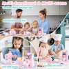 Play Kitchen Appliances Toys - Kids Kitchen Playset Accessories, Pretend Play Toy Sets with Coffee Maker, Mixer, Toaster with Realistic Lights & Sounds, Gifts for Toddler Girls Ages 2 3 4 5 6 7
