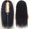 Deep Wave Lace Front Wigs Human Hair 180% Density Curly Lace Front Wig Human Hair 13x4 Lace Frontal Wigs for Black Women with Baby Hair and Special Designed Adjustable Straps (Deep Wave Wig, 24 Inch)