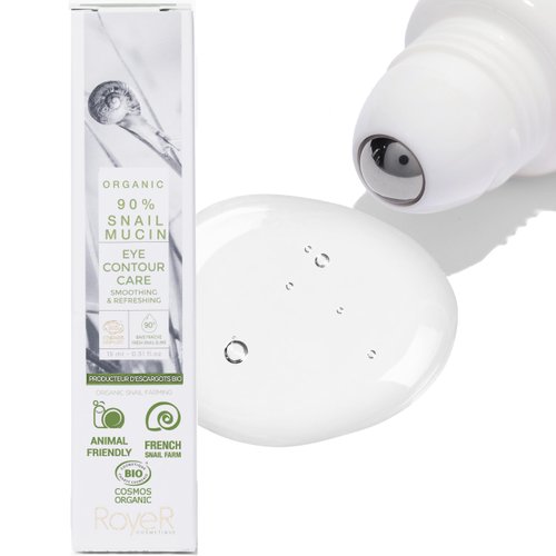 RoyeR Cosmetique 100% Pure Snail Mucin Eye Cream, Certified Organic & Cruelty Free, Made In France. Natural Luxury Eye Cream, .50 oz.