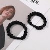 20 Pack Satin Hair Scrunchies, Slip Silk Hair Ties Black Small Mini Scrunchy for Women Thick Hair Accessories Soft No Slip Hair Elastics Ponytail Holder for Curly Hair No Damage Hairtie Gift for Girls