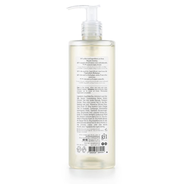 THE RERUM NATURA Organic Certified Body Wash with Citrus Rind and Enhanced with Guaiac Wood for Daily Hygiene- Made in Italy with 100% Recycled Bottle (12.84 Fl oz)