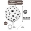 10 Pack 18 Inch Animal Dog Paw Pattern Foil Balloons Helium Dog Pet Balloons Dog Paw Print Balloons for Animal Birthday Dog Pet Theme Kids Party Decorations Supplies