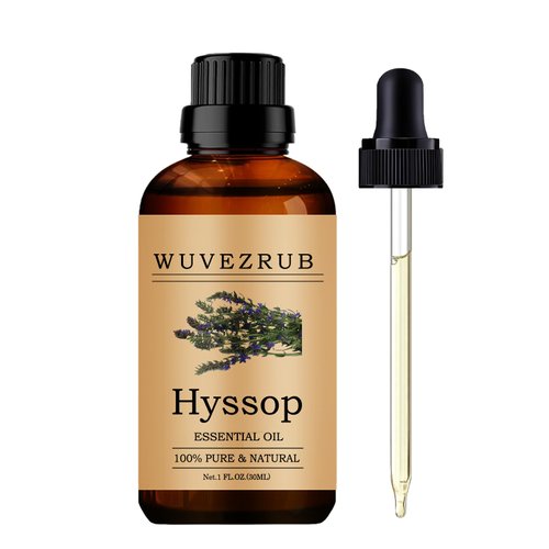 Wuvezrub Hyssop Essential Oils, 30ML Pure and Natural Essential Oil for Aromatherapy Diffuser - Hyssop / 1 Fl Oz