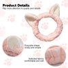 3-Pack Cat Ears Spa Headband and Wristband Set, Soft Plush Makeup Skincare Headband Wrist Bands, Cute Cat Ears Face Wash Headband and Towel Wristband Set for Women Girls Washing Face Skin Care(Pink)