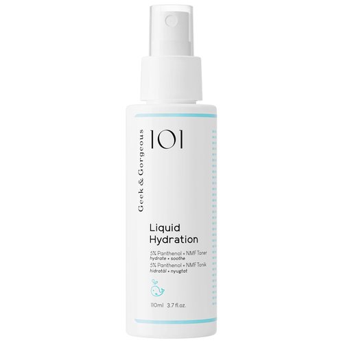 Geek & Gorgeous – Liquid Hydration – Lightweight Toner Mist with 5% Panthenol & Natural Moisturizing Factors – Hydrates & Soothes All Skin Types – 1 oz