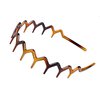 KALIYOTO Set of 2 Zig Zag Black Plastic Sharks Tooth Hair Comb Headband (1 Black Color+1 brown)