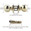 Ivoku Polished Brass Spherical Door Lock with Key, Adjustable Latch Length, Rustproof, Suitable for Doors 1.18" to 1.97" Thick, Fits Both Right and Left Handed Doors