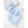 SHENHE Women's Tassel Trim Hair Scarf Headband Eyelet Fringe Triangle Bandana Kerchief Blue One-Size