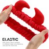 Beaupretty 2 Pack Spa Headband for Women, Devil Horns Facial Headband Face Wash Headband Makeup Cosmetic Shower Soft Hair Band (Black, Red)