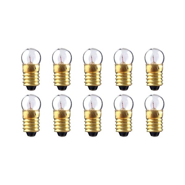 CEC Industries 245 Miniature Bulb, 2.46V, 1.23W, G3.5 Shape, E10 Miniature Screw Base (10-Pack)