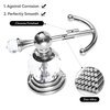 BATHSIR Crystal Robe Hook, Chrome Towel Hook for Bathroom Wall Mounted Silver Double Coat Hook