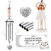 Sister Gifts from Sisters, Christmas Sister Gifts Angel Wind Chimes, for Sister Birthday, Rahki, Galentine's Day, Gift for Sister in Law, Best Friend, Bestie Wind Chimes for Outside Deep to