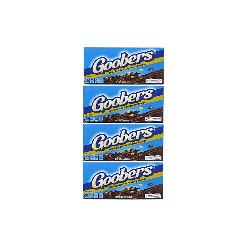 Nestle Goobers - Chocolate Covered Peanuts (Pack of 4) 3.5 oz Theater ...
