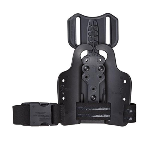 SAFARILAND Drop Flex Adapter with Single Strap Leg Shroud for Gun Holsters, Assembly Polymer,Black
