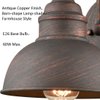 DIRYZON EUL Rustic Gooseneck Wall Sconce Outdoor/Indoor Farmhouse Porch Light 1-Light Barn Bedside Wall Light in Antique Copper Finish for Patio Front Door