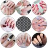 20 Sheets Double Sided Glue Sticker for Fake Nail Sticky Tabs Super Waterproof Breathable Flexible Adhesive Jelly Gel Press on Nails Transparent Double-Sided Acrylic Manicure Tape for False Nail Tips