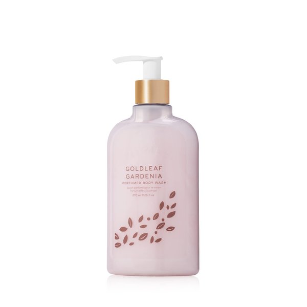 Thymes - Goldleaf Gardenia Perfumed Body Wash with Pump - Luxury Floral Shower Gel for Women - 9.25 oz