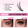 DIY Lash Extension Kit 200pcs Individual Lashes Cluster 30D+40D 8-16mm Mix Lash Clusters D Curl Eyelash Extension Kit Eyelashes Clusters with Lash Bond and Seal and Lash Applicator Tool