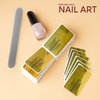 Nailskey Nail Forms for Gel Builder - 100 Pcs Self Adhesive Nail Extension Stickers for Acrylic, UV & Poly Gel with Tip Sculpting Guide - Nail Art for Home & Salon (Pack of 100)